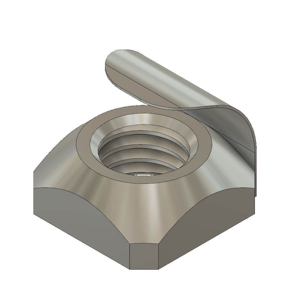 5/16S30-PF MODULAR SOLUTIONS ZINC PLATED FASTENER<BR>5/16" SQUARE NUT 30 W/POSITION FIX